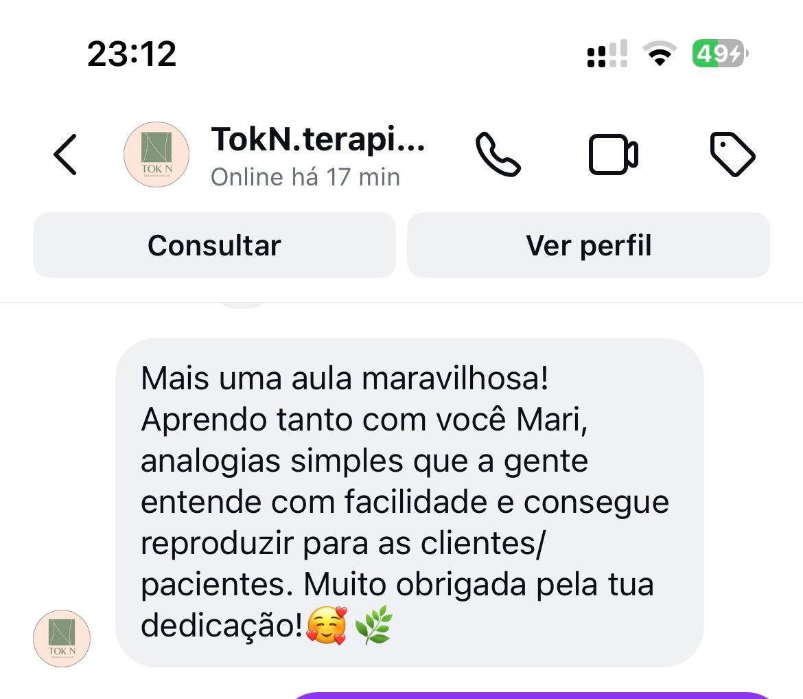 Depoimento de aluna da Wellness Eduk 2