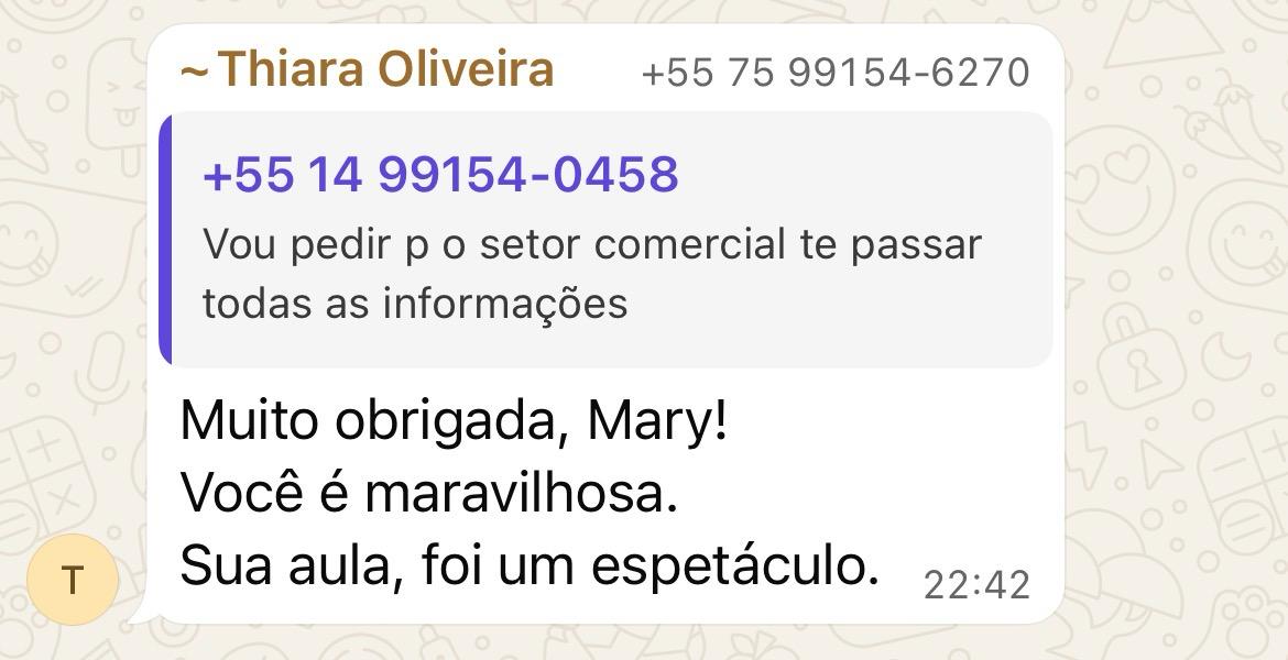 Depoimento de aluna da Wellness Eduk 3